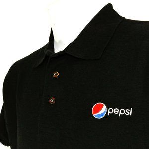 PEPSI Employee Uniform Polo Shirt Black NEW Size M